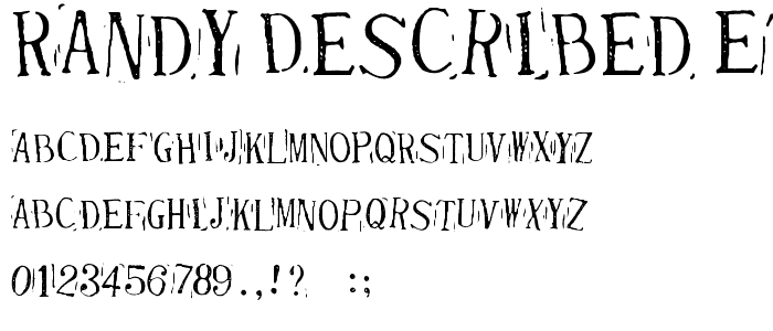 Randy Described Eternity font
